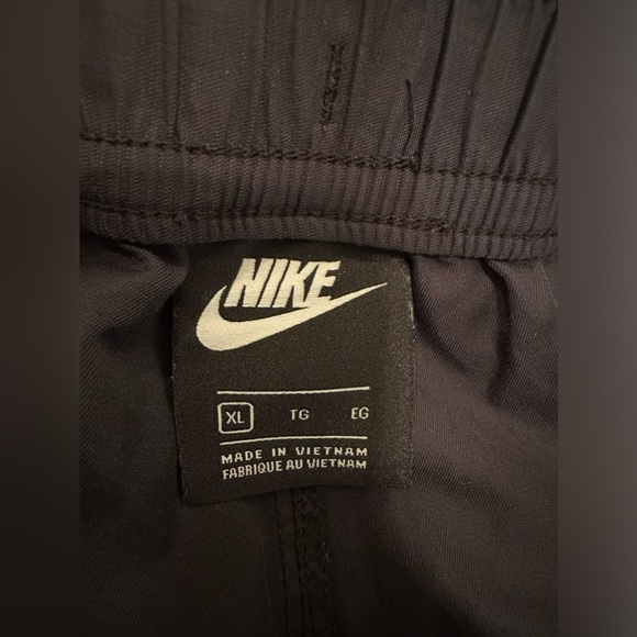 Vintage Men’s Nike Black Jogger Woven Nylon Embroidered Swoosh Logo Pants XL - Picture 7 of 15